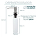Dispenser Dosador de Detergente Inox Escovado 350 ml