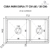 Cuba Dupla Cozinha Farm Sink 77 cm Frente Padr&atilde;o Estilo Fazenda Avental