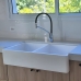 Cuba Dupla Cozinha Farm Sink 87 cm Frente Padr&atilde;o Estilo Fazenda Avental