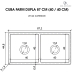 Cuba Dupla Cozinha Farm Sink 87 cm Frente Padr&atilde;o Estilo Fazenda Avental