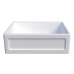 Cuba Cozinha Farm Sink 55 cm Frente Quadratta Estilo Fazenda Avental