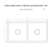 Cuba Dupla Cozinha Farm Sink 87 cm Frente Quadratta Estilo Fazenda Avental