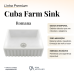 Cuba Dupla Cozinha Farm Sink 77 cm Frente Romana Estilo Fazenda Avental