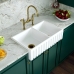 Cuba Dupla Cozinha Farm Sink 77 cm Frente Romana Estilo Fazenda Avental