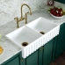 Cuba Dupla Cozinha Farm Sink 87 cm Frente Romana Estilo Fazenda Avental