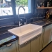 Cuba Cozinha Farm Sink 90 cm Frente Quadratta Estilo Fazenda Avental