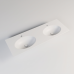 Bancada de Banheiro Slim Dupla com Cuba Esculpida Oval Oasis - Branco