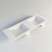 Bancada de Banheiro Slim Dupla com Cuba Rampada Lateral Polaris - Branco