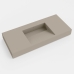 Bancada de Banheiro com Cuba Esculpida Retangular Prisma - Com Saia e Slim - Elegant Gray