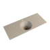 Bancada de Banheiro com Cuba Esculpida Redonda Cristal - Com Saia e Slim - Elegant Gray