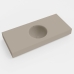Bancada de Banheiro com Cuba Esculpida Redonda Cristal - Com Saia e Slim - Elegant Gray