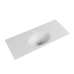 Bancada de Banheiro com Cuba Esculpida Oval Oasis - Com Saia e Slim - Branco