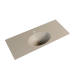 Bancada de Banheiro com Cuba Esculpida Oval Oasis - Com Saia e Slim - Elegant Gray