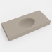 Bancada de Banheiro com Cuba Esculpida Oval Oasis - Com Saia e Slim - Elegant Gray